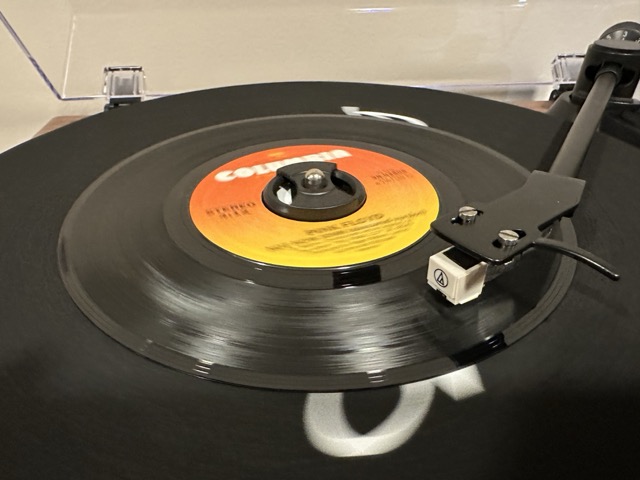 Spinning 45 RPM record